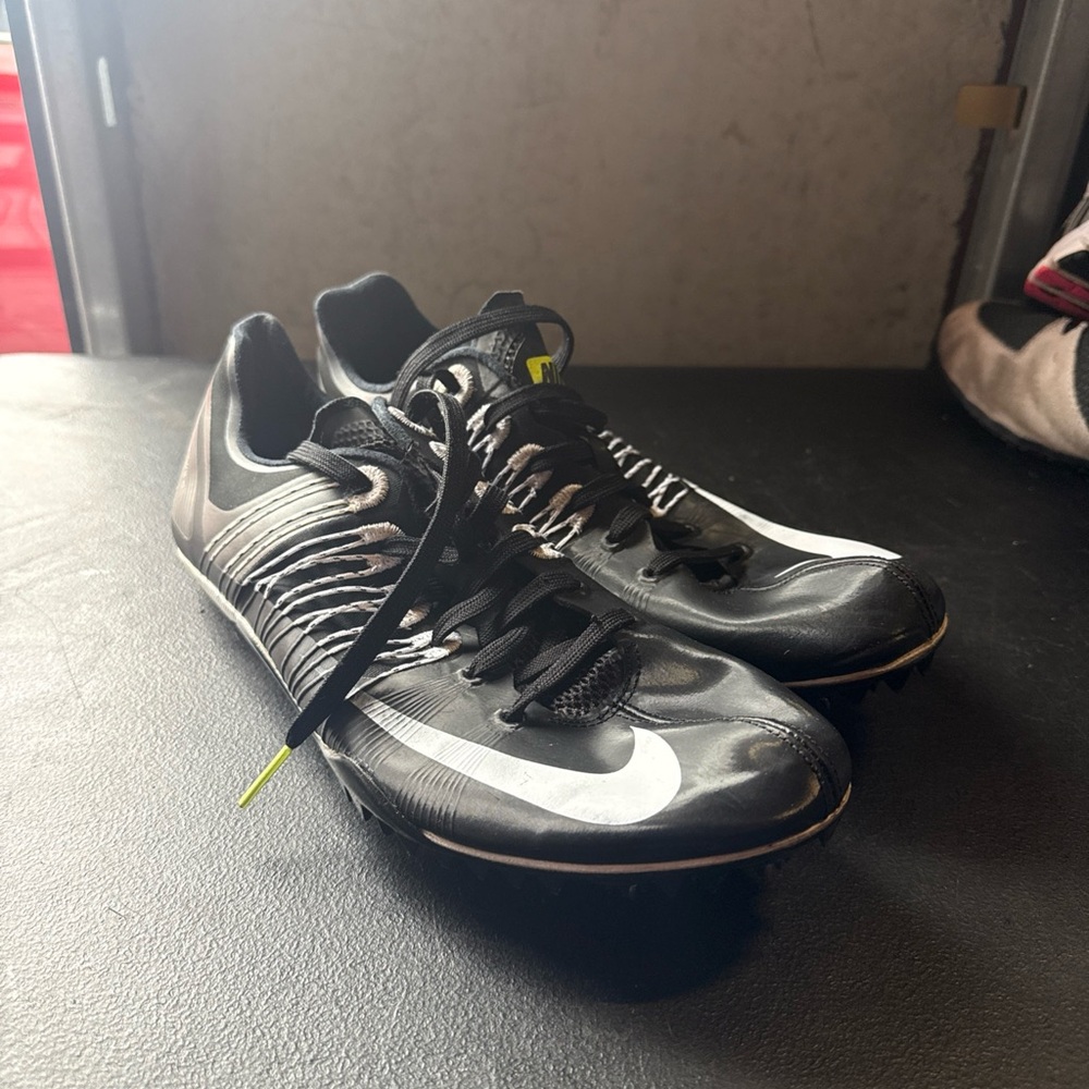 Nike Black and White Running Spikes